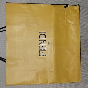 Fendi Designer Yellow Shopping Bag